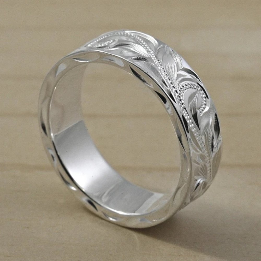 "Wholesale Fever CZ Beautiful Retro Carved Vintage Rings for Women, PD617 - Picture 8 of 9